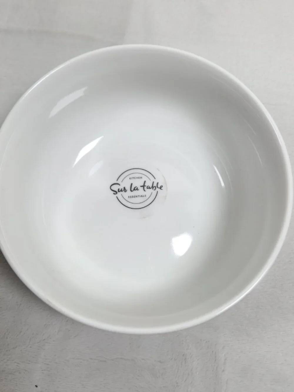 SUR LA TABLE Cereal Dessert Bowls 5.5 in White Fine Ceramic Set Of 4 NEW in Box